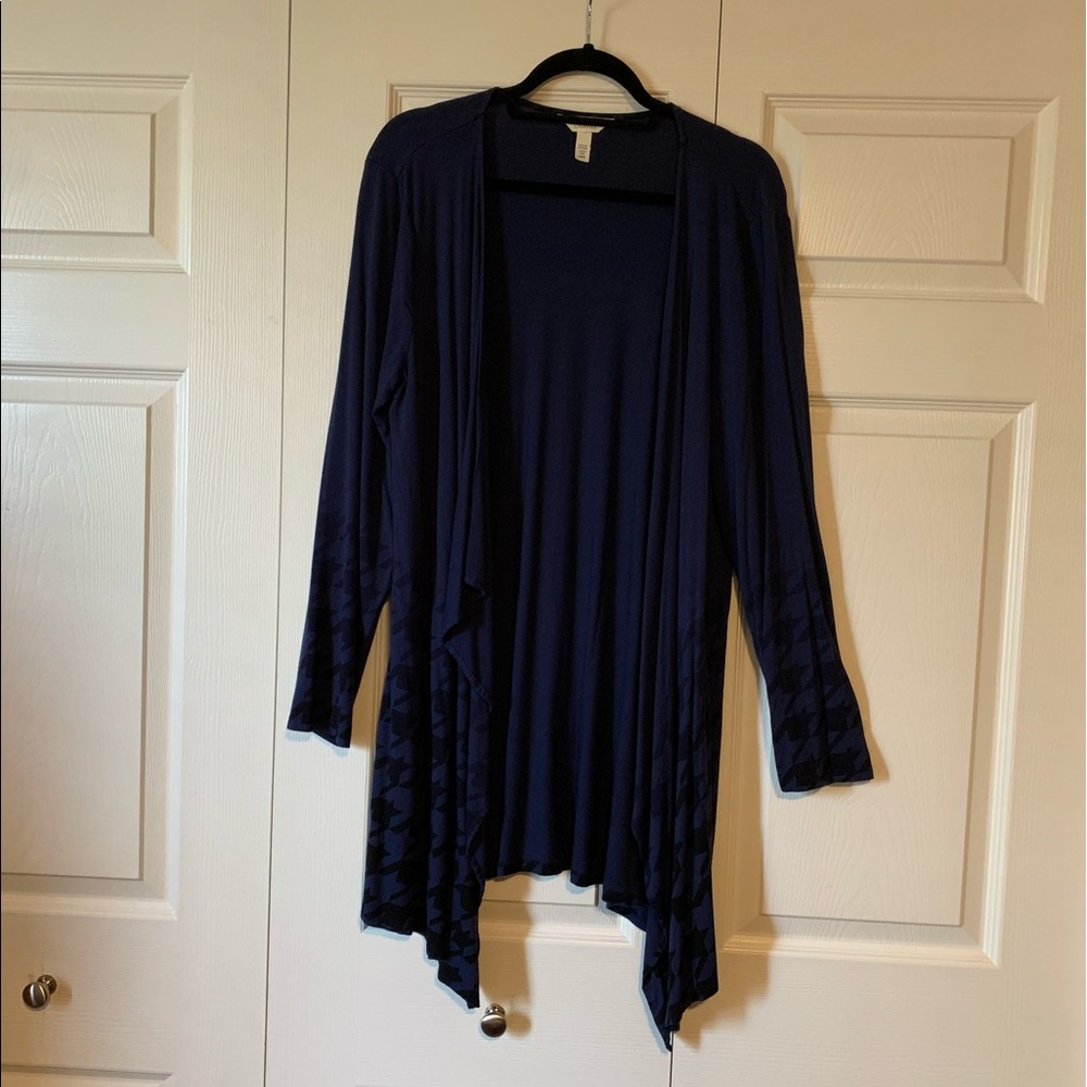 Cascading open front cardigan